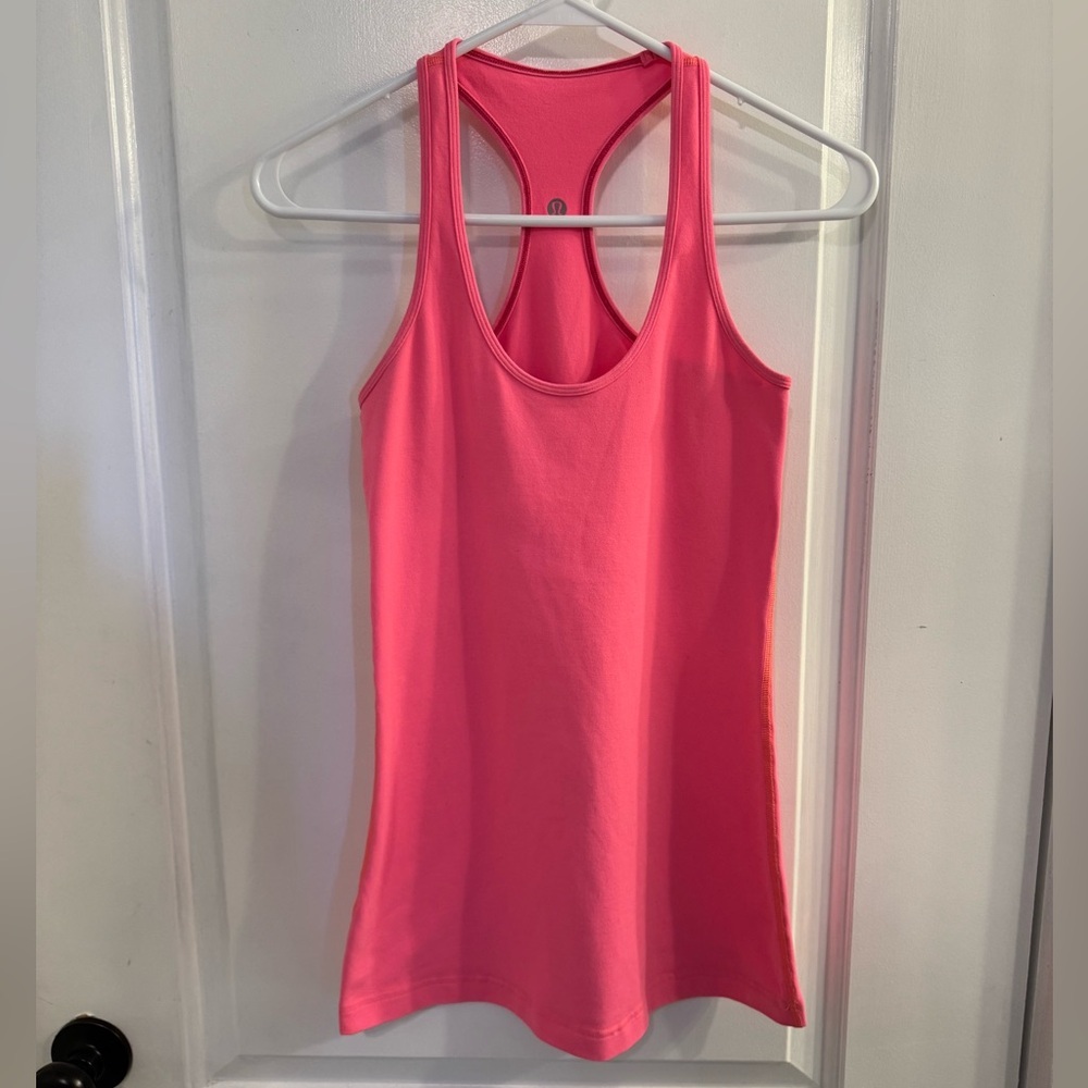 Lululemon Cool Racerback Flash Light Neon Coral Pink